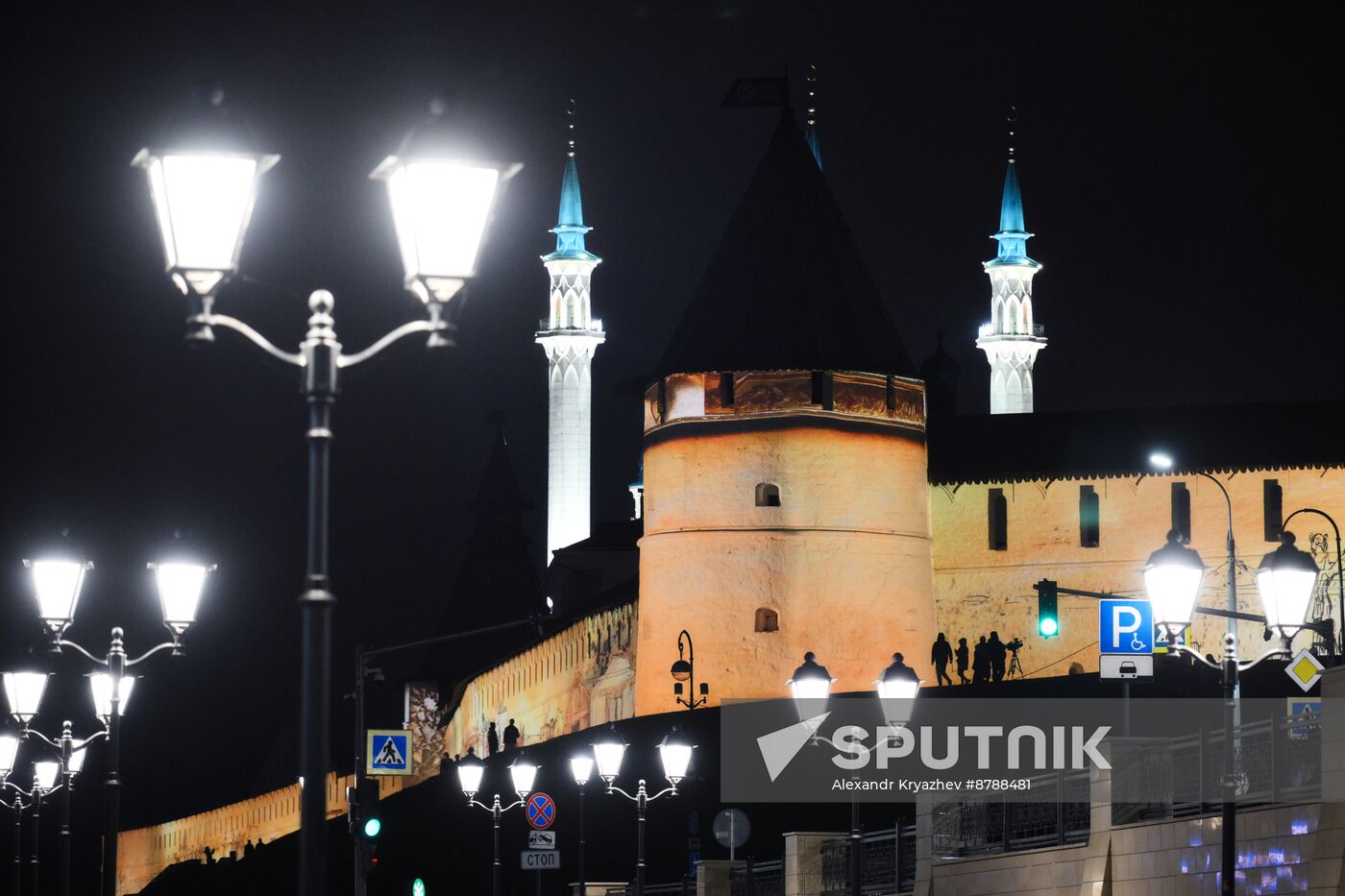 16th BRICS Summit. Kazan Kremlin light mapping show rehearsal