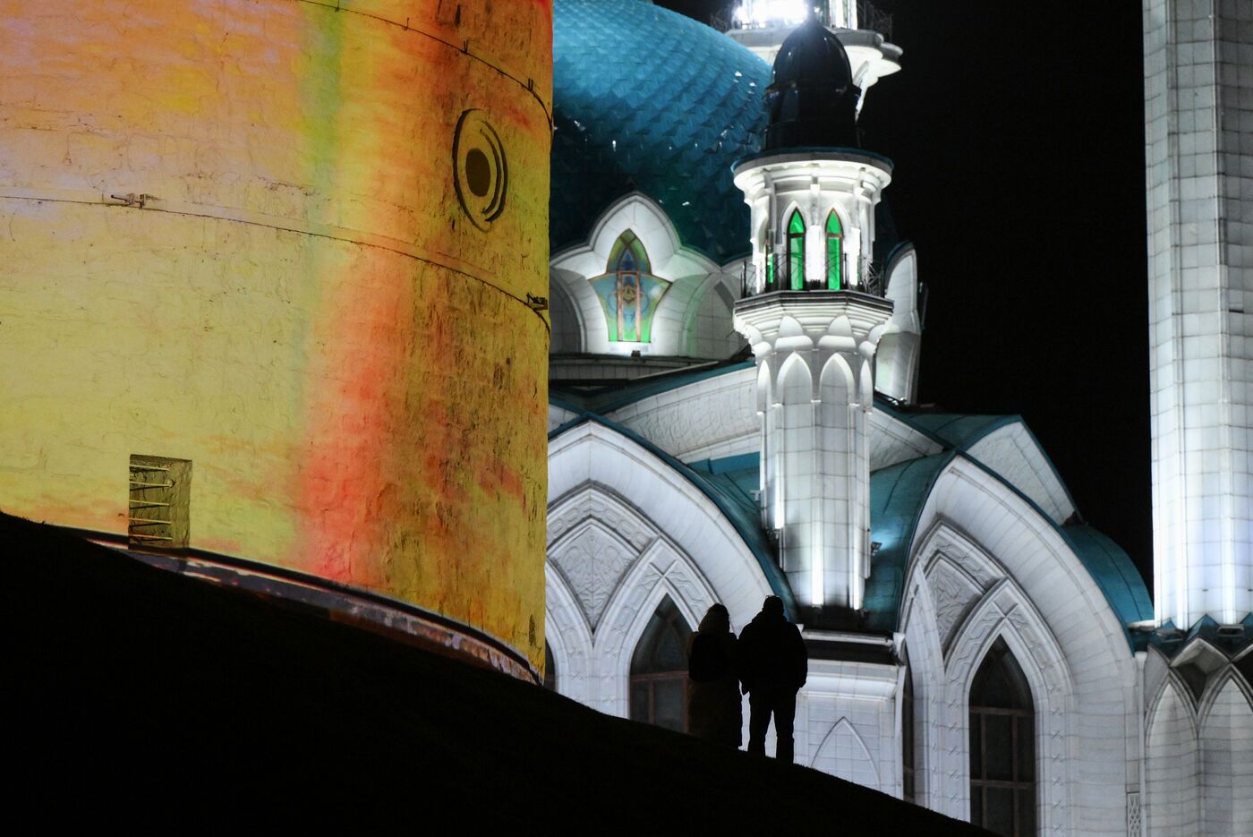 16th BRICS Summit. Kazan Kremlin light mapping show rehearsal