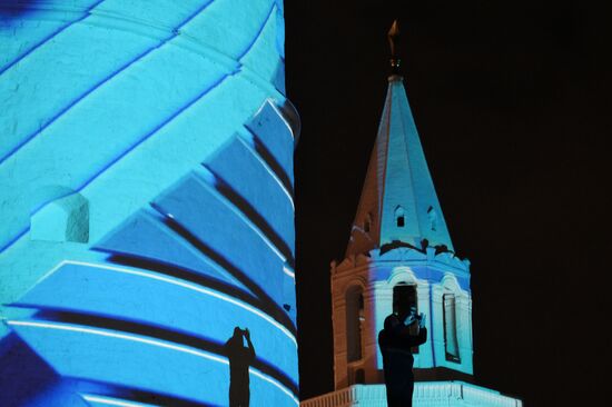 16th BRICS Summit. Kazan Kremlin light mapping show rehearsal