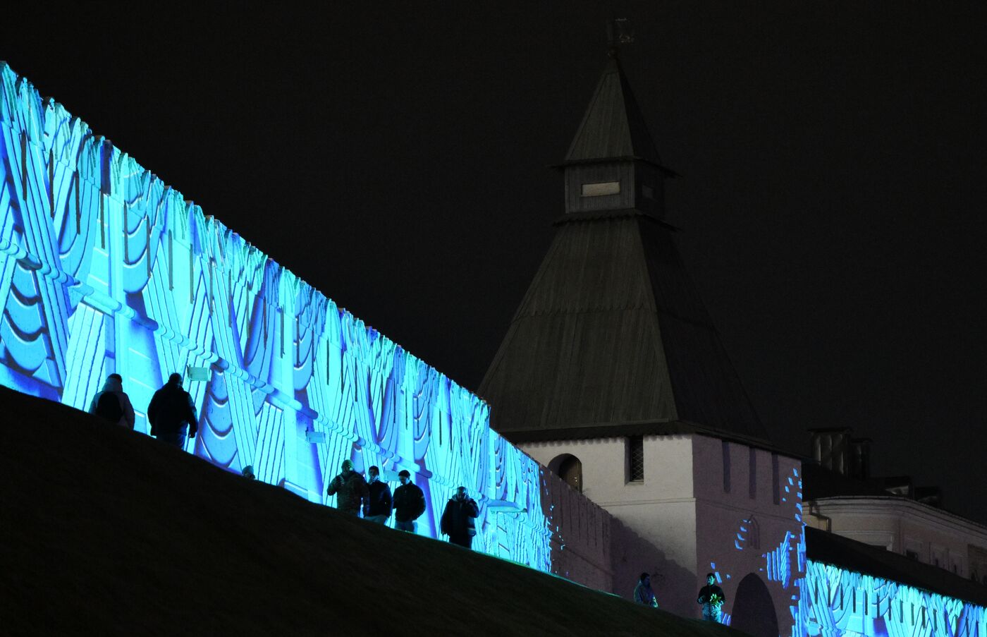 16th BRICS Summit. Kazan Kremlin light mapping show rehearsal