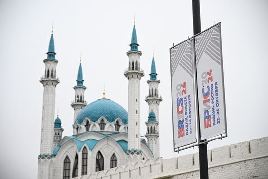 Preparations for the 16th BRICS Summit in Kazan. The 16th BRICS Summit will be held in Kazan on October 22-24. Location: Russia, Republic of Tatarstan, Kazan. Author: Alexey Filippov. Preparations for 16th BRICS Summit in Kazan