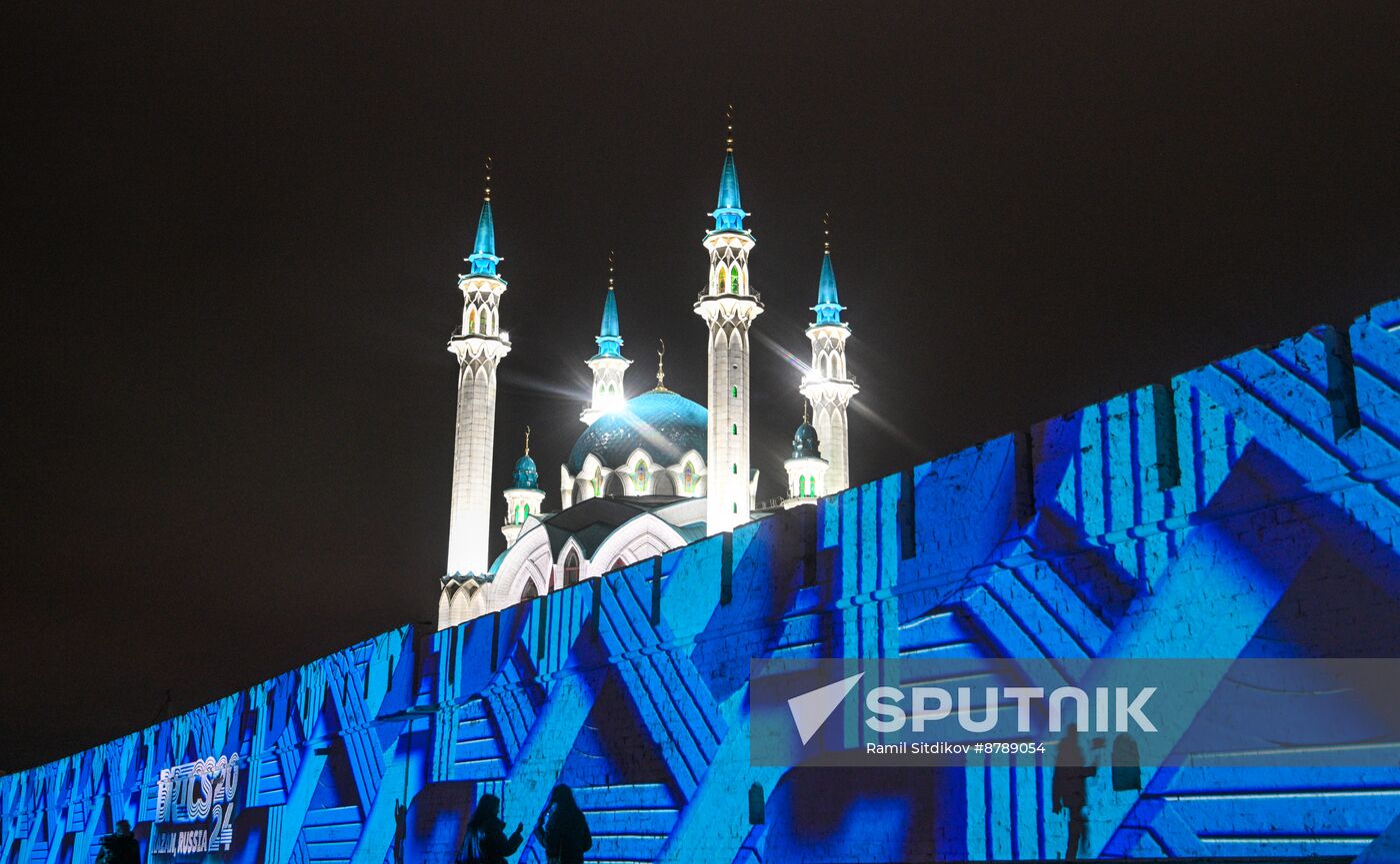 16th BRICS Summit. Kazan Kremlin projection mapping show