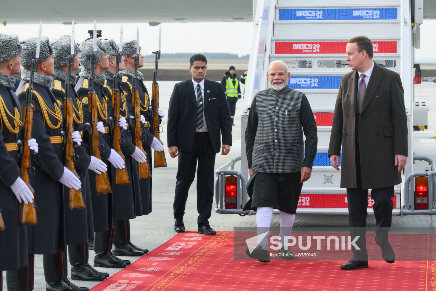 16th BRICS Summit. Indian Prime Minister Narendra Modi arrives in Kazan