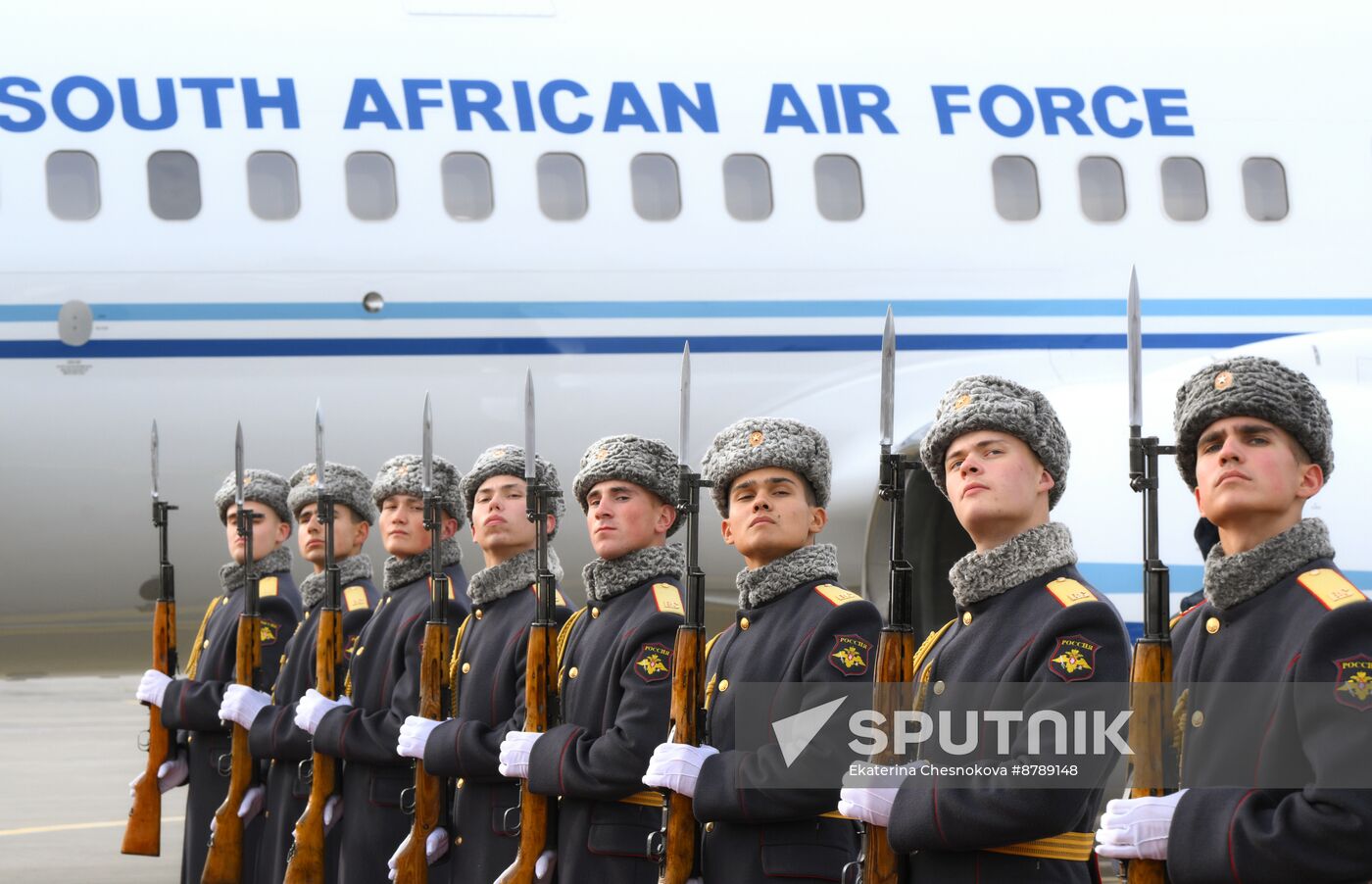 16th BRICS Summit. Arrival of President of Republic of South Africa Matamela Cyril Ramaphosa