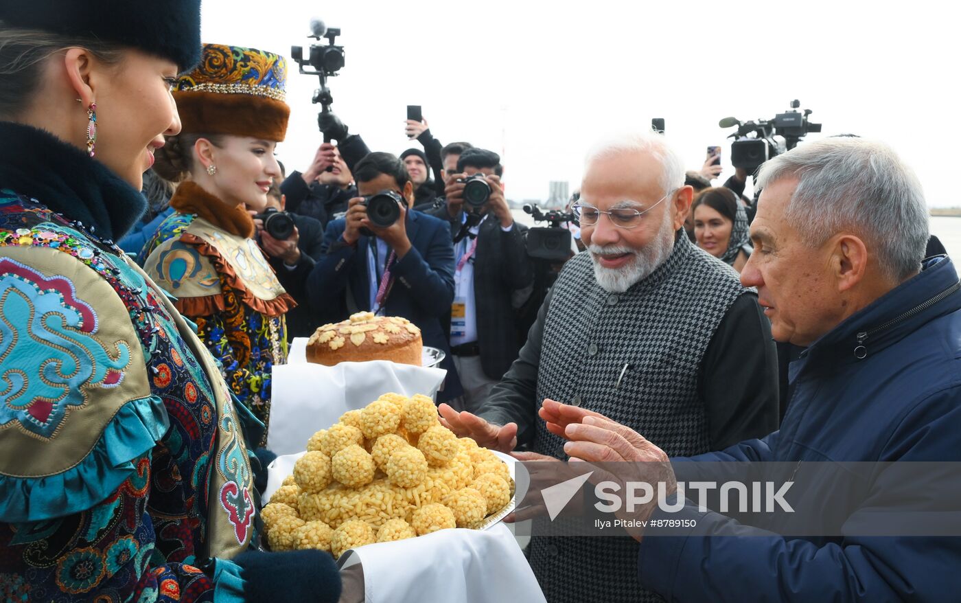 16th BRICS Summit. Indian Prime Minister Narendra Modi arrives in Kazan