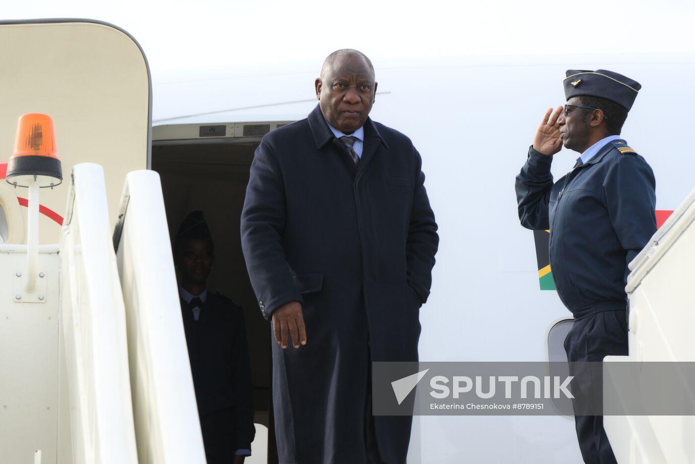 16th BRICS Summit. Arrival of President of Republic of South Africa Matamela Cyril Ramaphosa