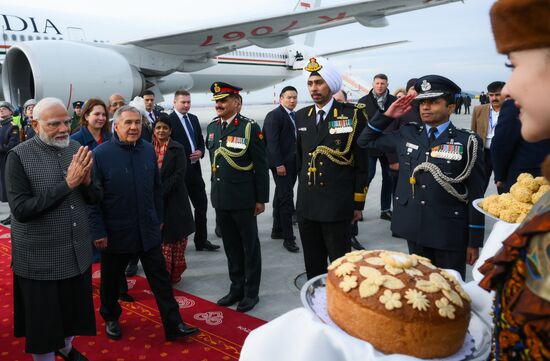 16th BRICS Summit. Arrival of Indian Prime Minister Narendra Modi