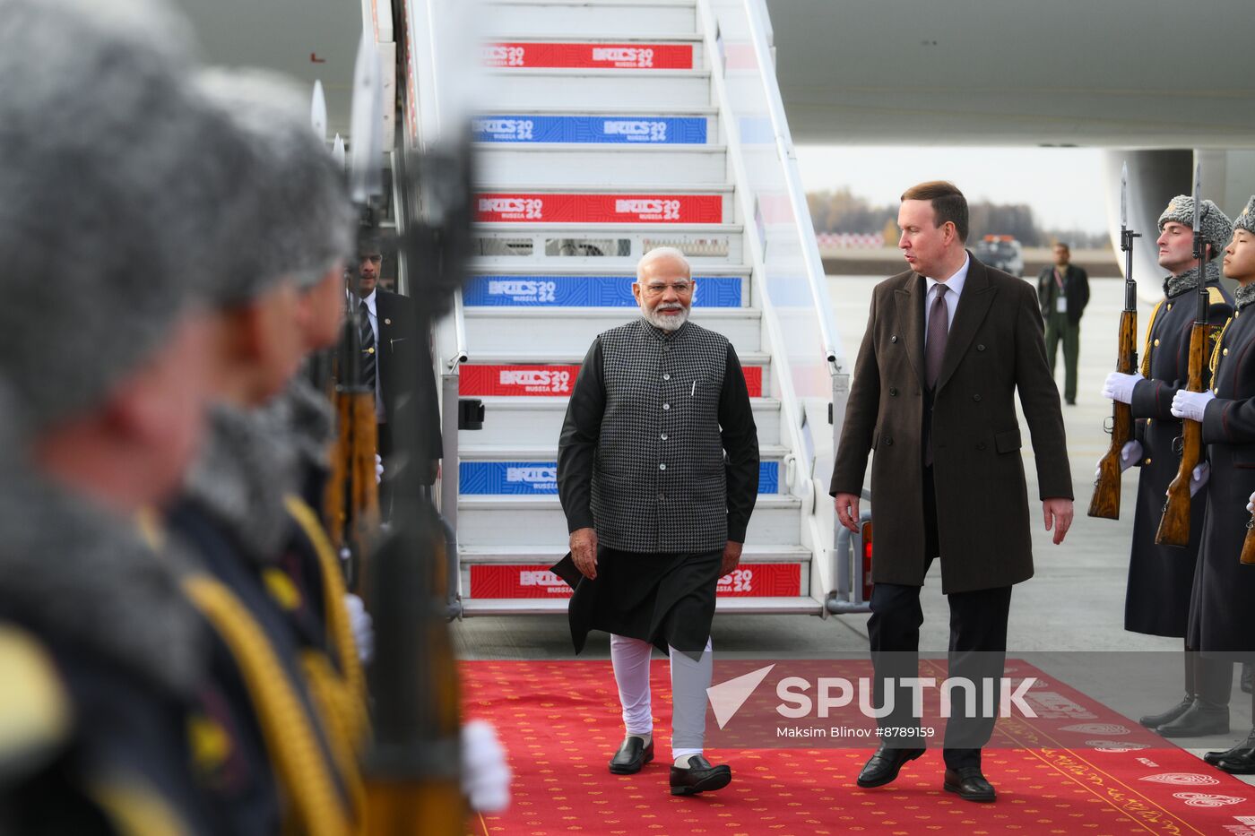 16th BRICS Summit. Indian Prime Minister Narendra Modi arrives in Kazan