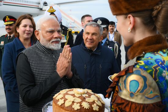 16th BRICS Summit. Arrival of Indian Prime Minister Narendra Modi