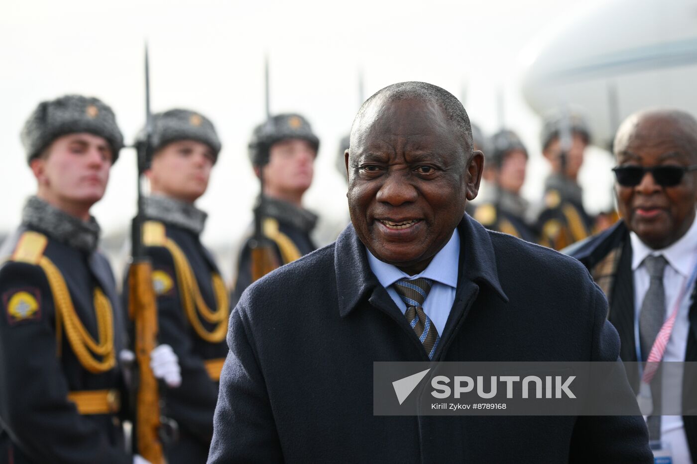 16th BRICS Summit. Arrival of President of Republic of South Africa Matamela Cyril Ramaphosa