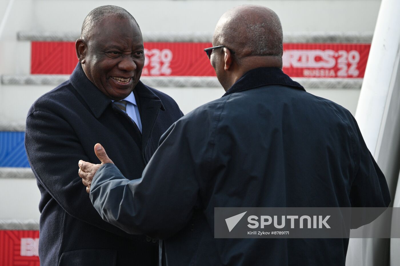 16th BRICS Summit. Arrival of President of Republic of South Africa Matamela Cyril Ramaphosa