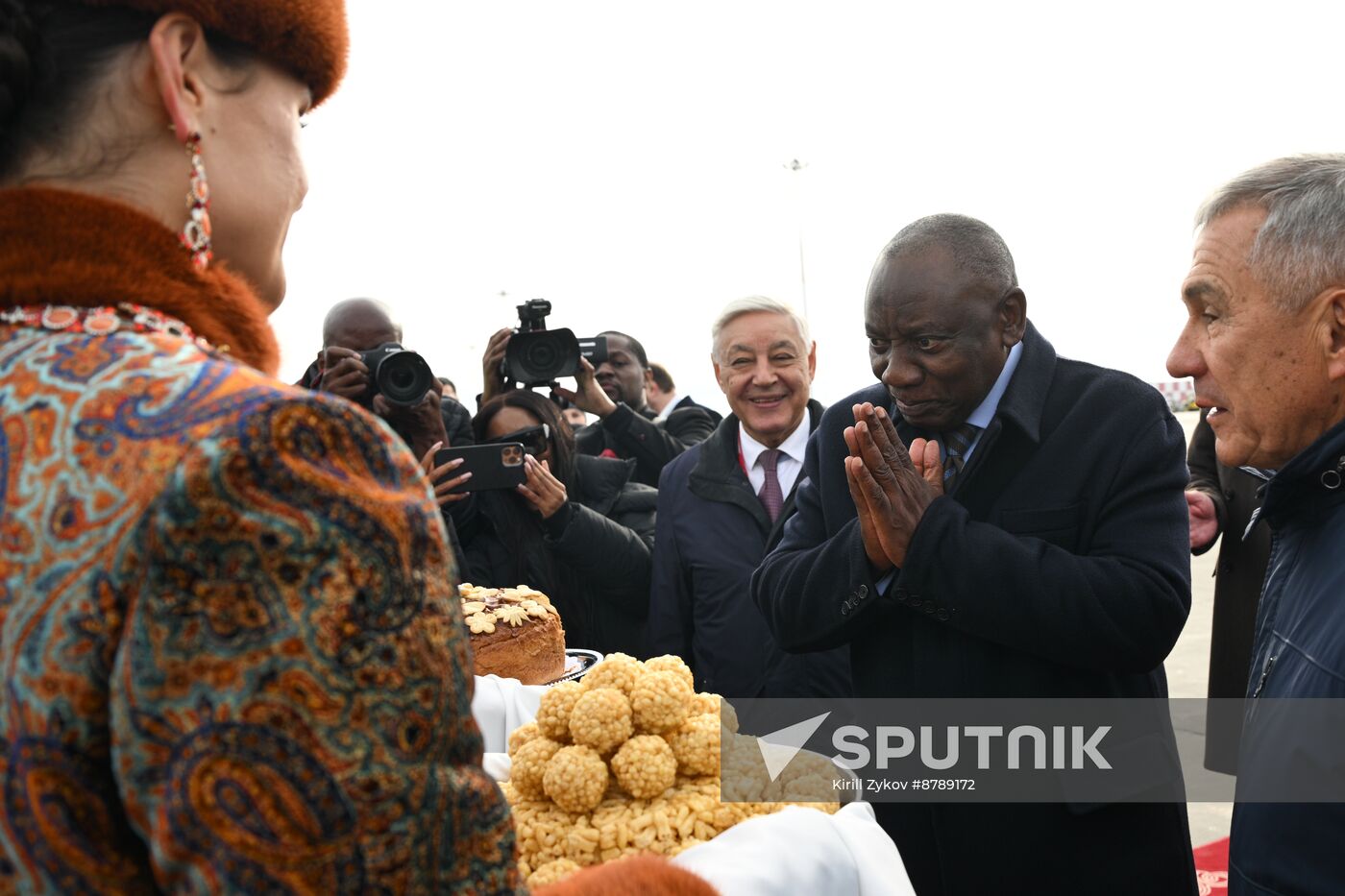 16th BRICS Summit. Arrival of President of Republic of South Africa Matamela Cyril Ramaphosa