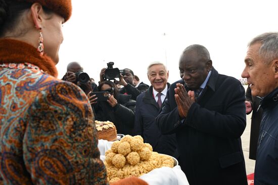 16th BRICS Summit. Arrival of President of Republic of South Africa Matamela Cyril Ramaphosa