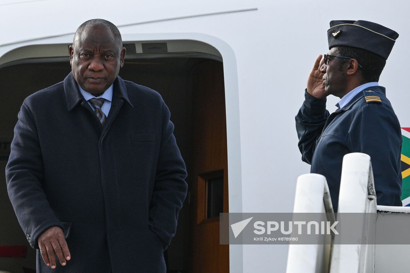 16th BRICS Summit. Arrival of President of Republic of South Africa Matamela Cyril Ramaphosa