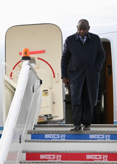 16th BRICS Summit. Arrival of President of Republic of South Africa Matamela Cyril Ramaphosa