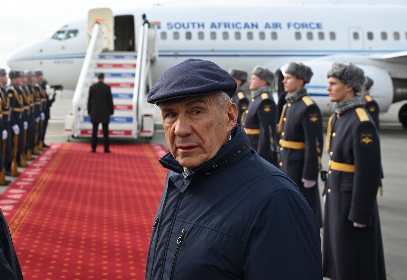 16th BRICS Summit. Arrival of President of Republic of South Africa Matamela Cyril Ramaphosa