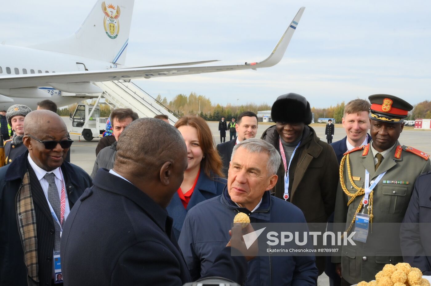 16th BRICS Summit. Arrival of President of Republic of South Africa Matamela Cyril Ramaphosa