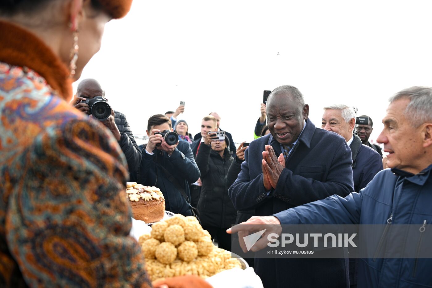 16th BRICS Summit. Arrival of President of Republic of South Africa Matamela Cyril Ramaphosa