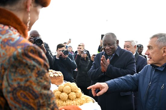 16th BRICS Summit. Arrival of President of Republic of South Africa Matamela Cyril Ramaphosa