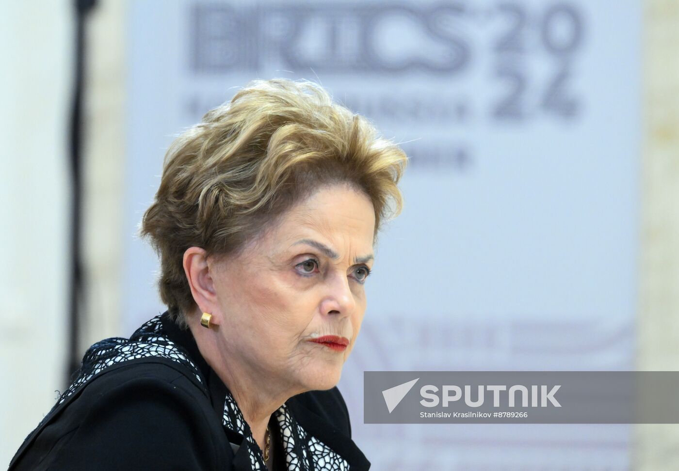 16th BRICS Summit. Russian President Vladimir Putin meets with BRICS New Development Bank President Dilma Rousseff