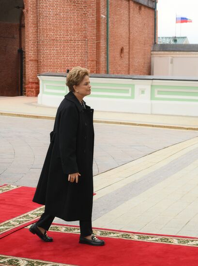 16th BRICS Summit. Russian President Vladimir Putin meets with BRICS New Development Bank President Dilma Rousseff