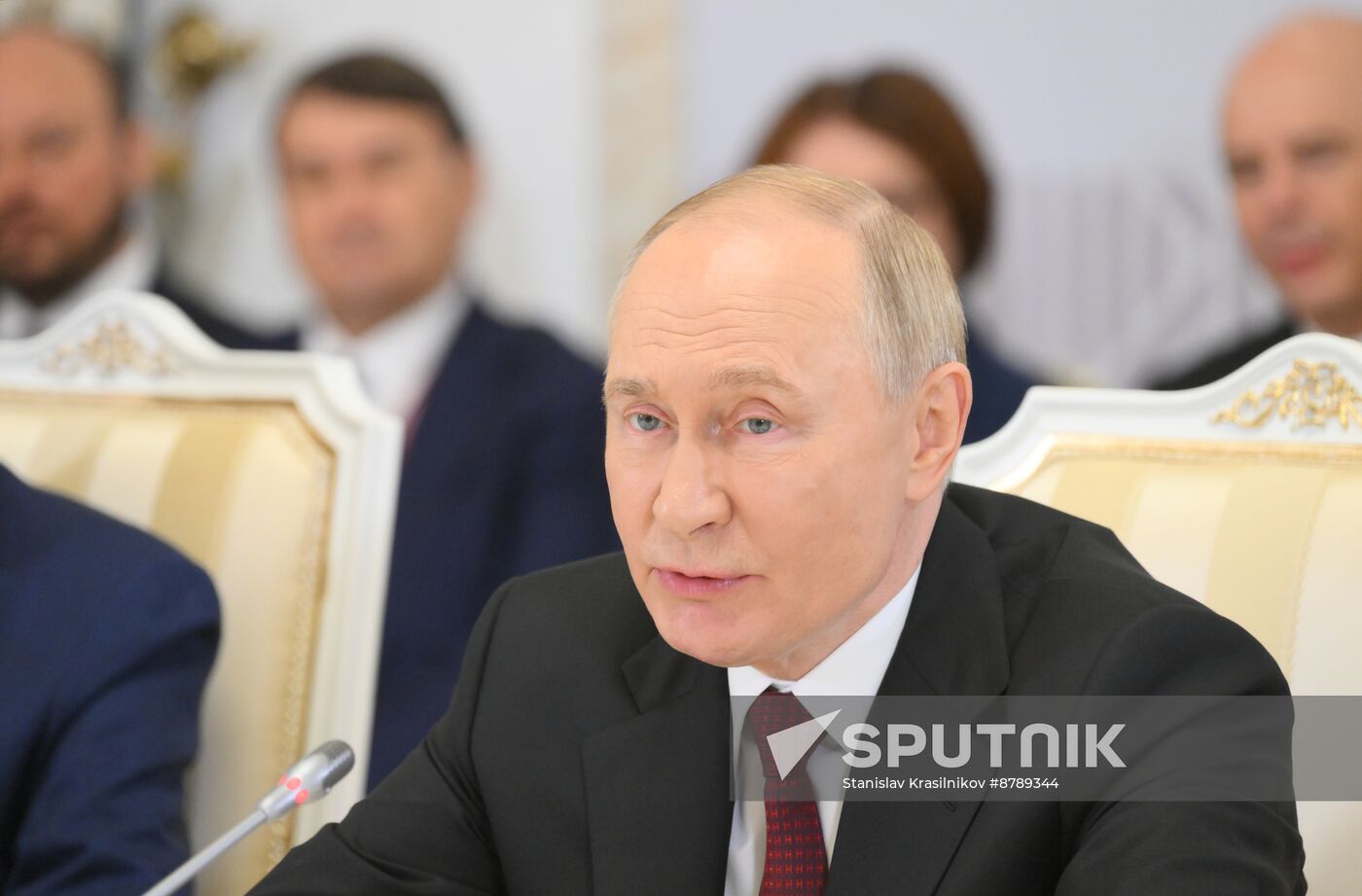 16th BRICS Summit. Russian President Vladimir Putin meets with Indian Prime Minister Narendra Modi