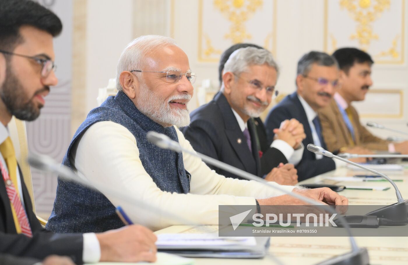 16th BRICS Summit. Russian President Vladimir Putin meets with Indian Prime Minister Narendra Modi