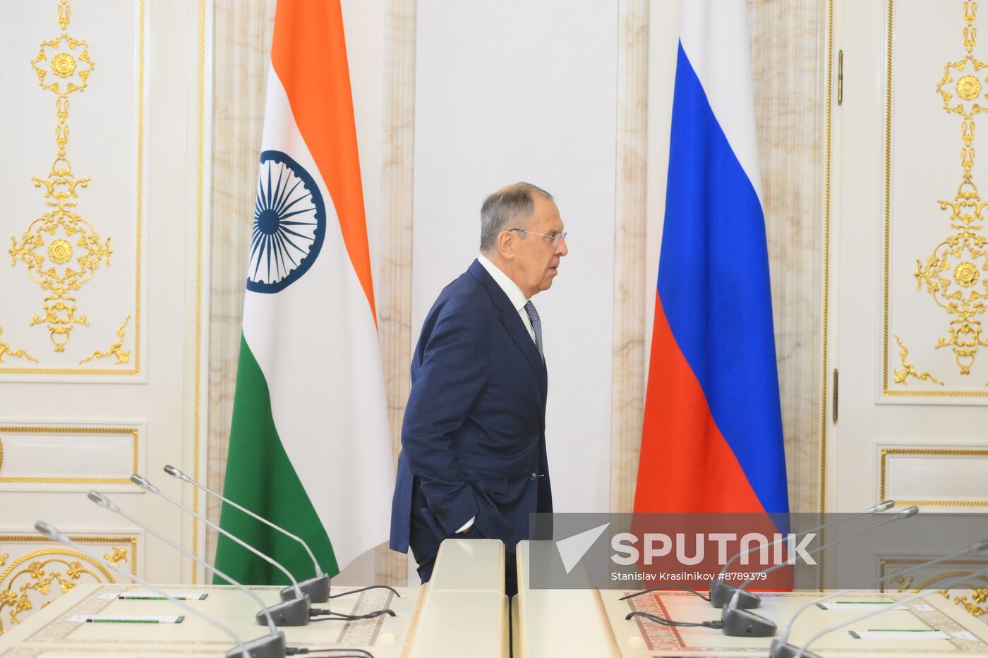 16th BRICS Summit. Russian President Vladimir Putin meets with Indian Prime Minister Narendra Modi