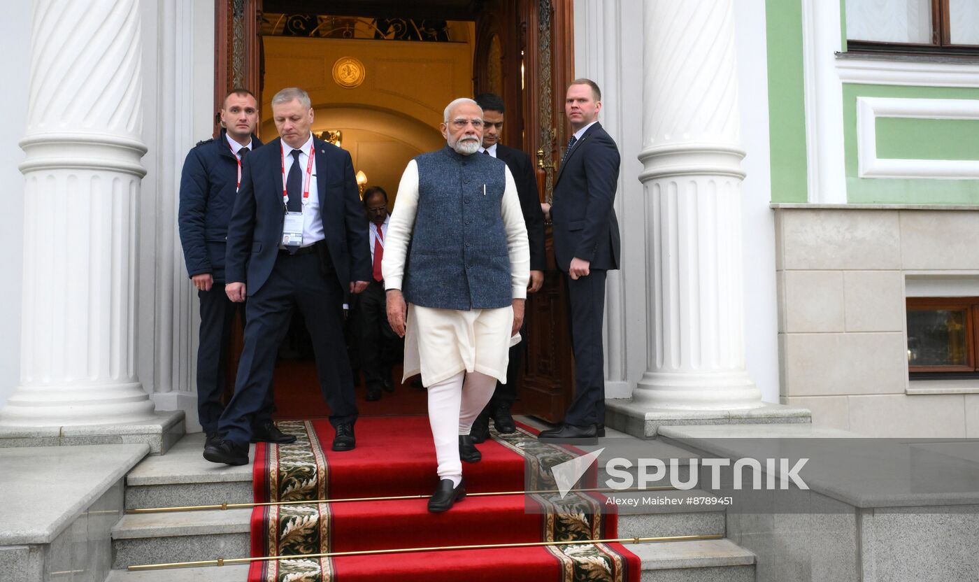 16th BRICS Summit. Russian President Vladimir Putin meets with Indian Prime Minister Narendra Modi