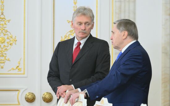 16th BRICS Summit. Russian President Vladimir Putin meets with President of South Africa Cyril Ramaphosa