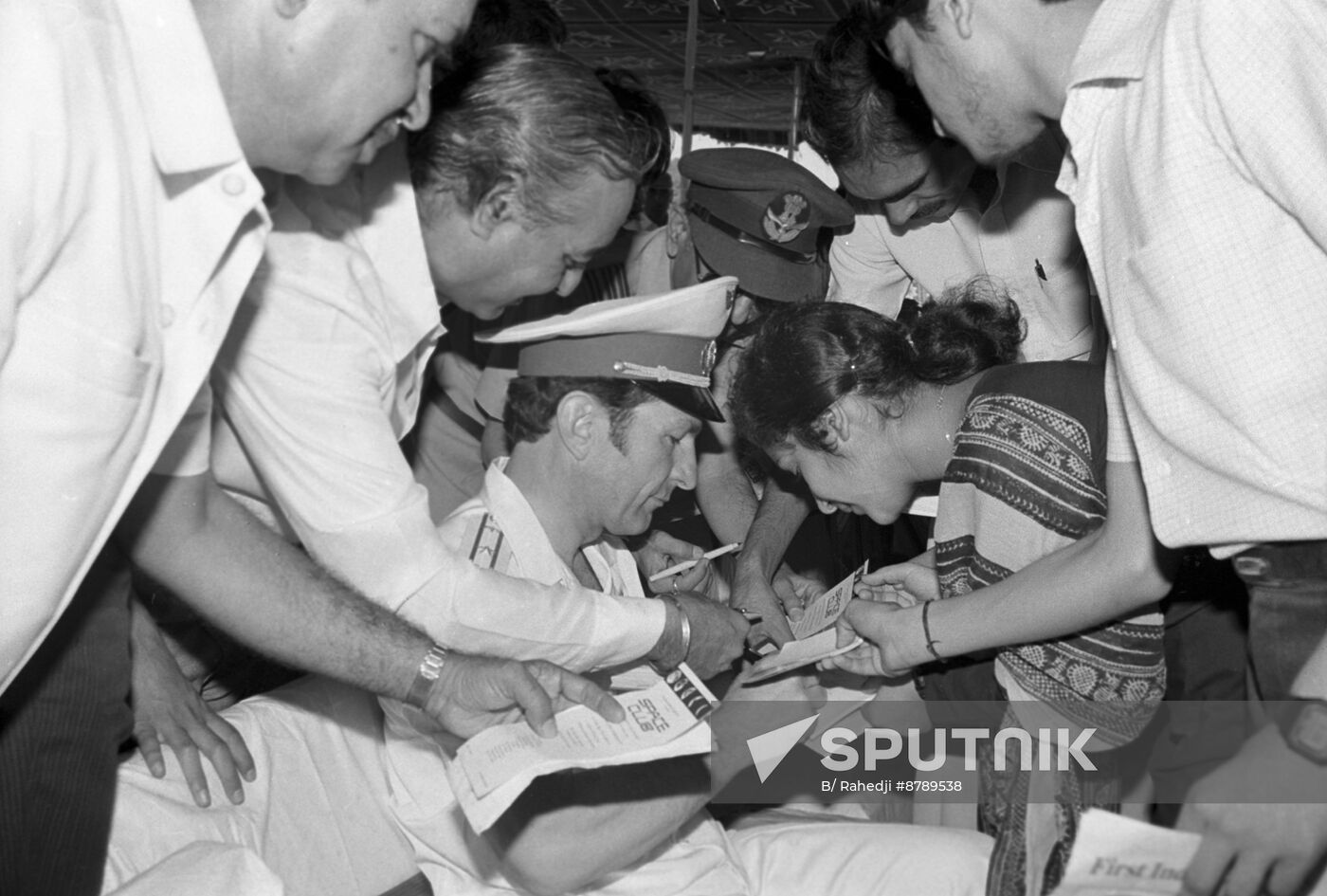 Soyuz T-11 international space mission crew in India