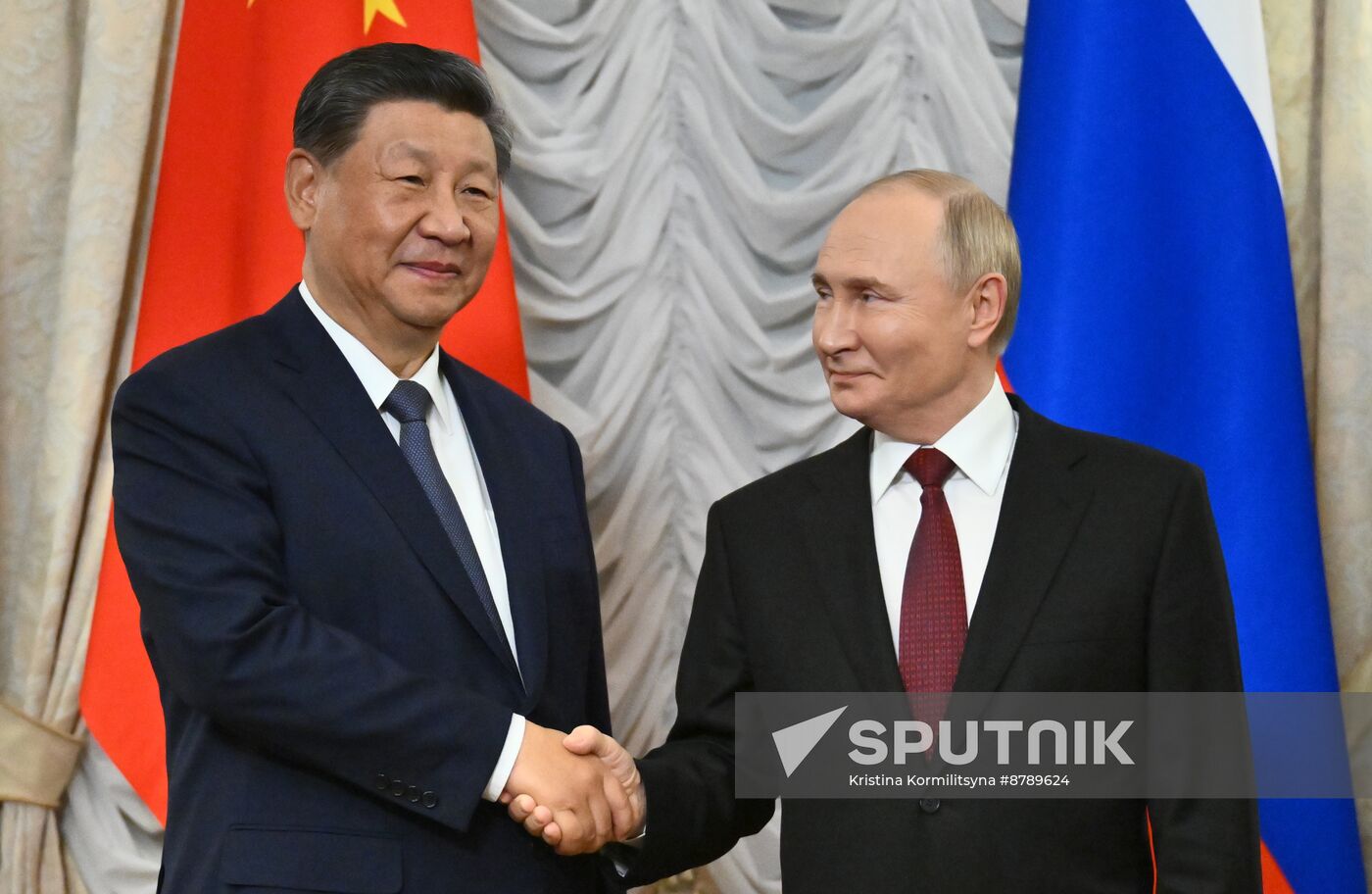 16th BRICS Summit. President Vladimir Putin meets with President of China Xi Jinping