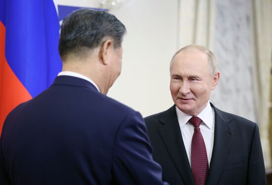 16th BRICS Summit. President Vladimir Putin meets with President of China Xi Jinping