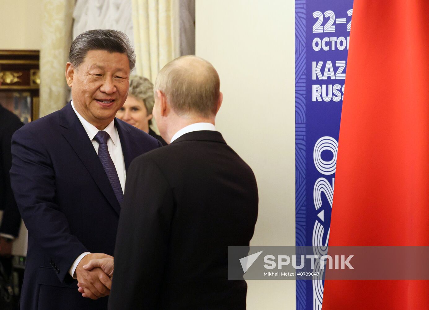 16th BRICS Summit. President Vladimir Putin meets with President of China Xi Jinping