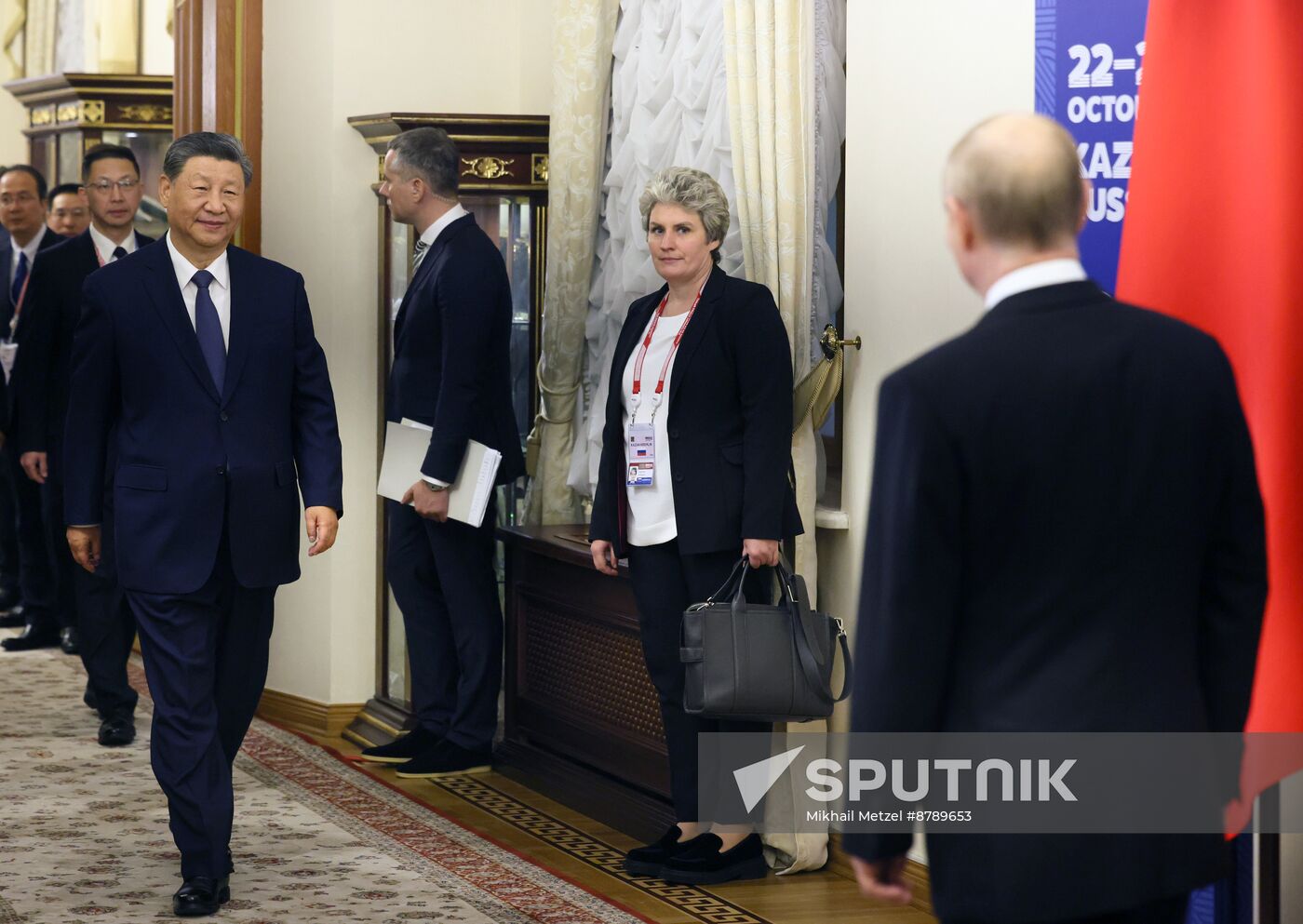 16th BRICS Summit. President Vladimir Putin meets with President of China Xi Jinping