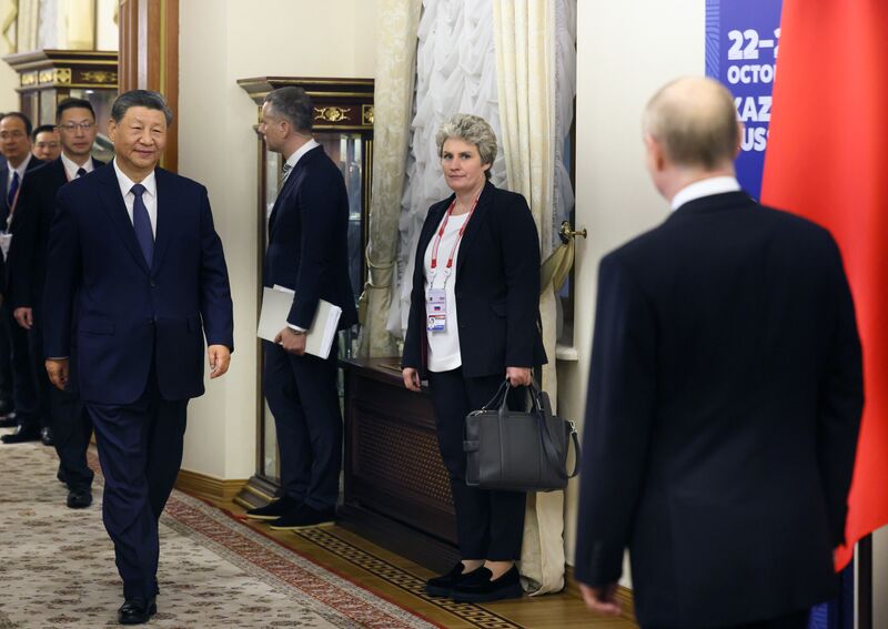 16th BRICS Summit. President Vladimir Putin meets with President of China Xi Jinping