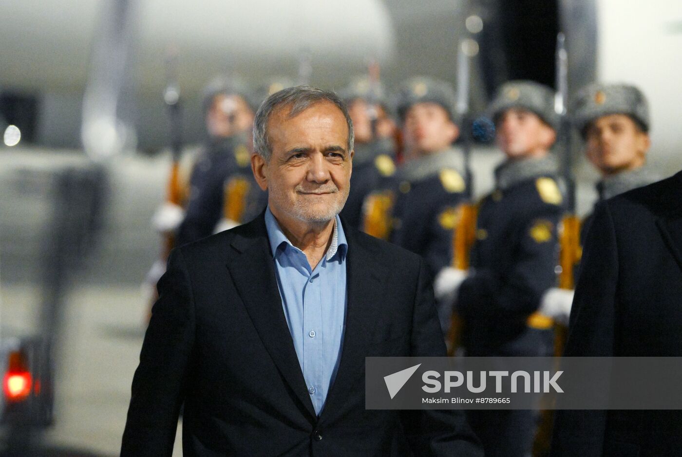 16th BRICS Summit. President of Iran Masoud Pezeshkian arrives in Kazan