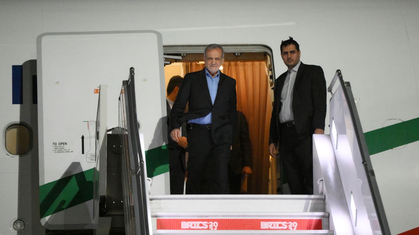 16th BRICS Summit. President of Iran Masoud Pezeshkian arrives in Kazan