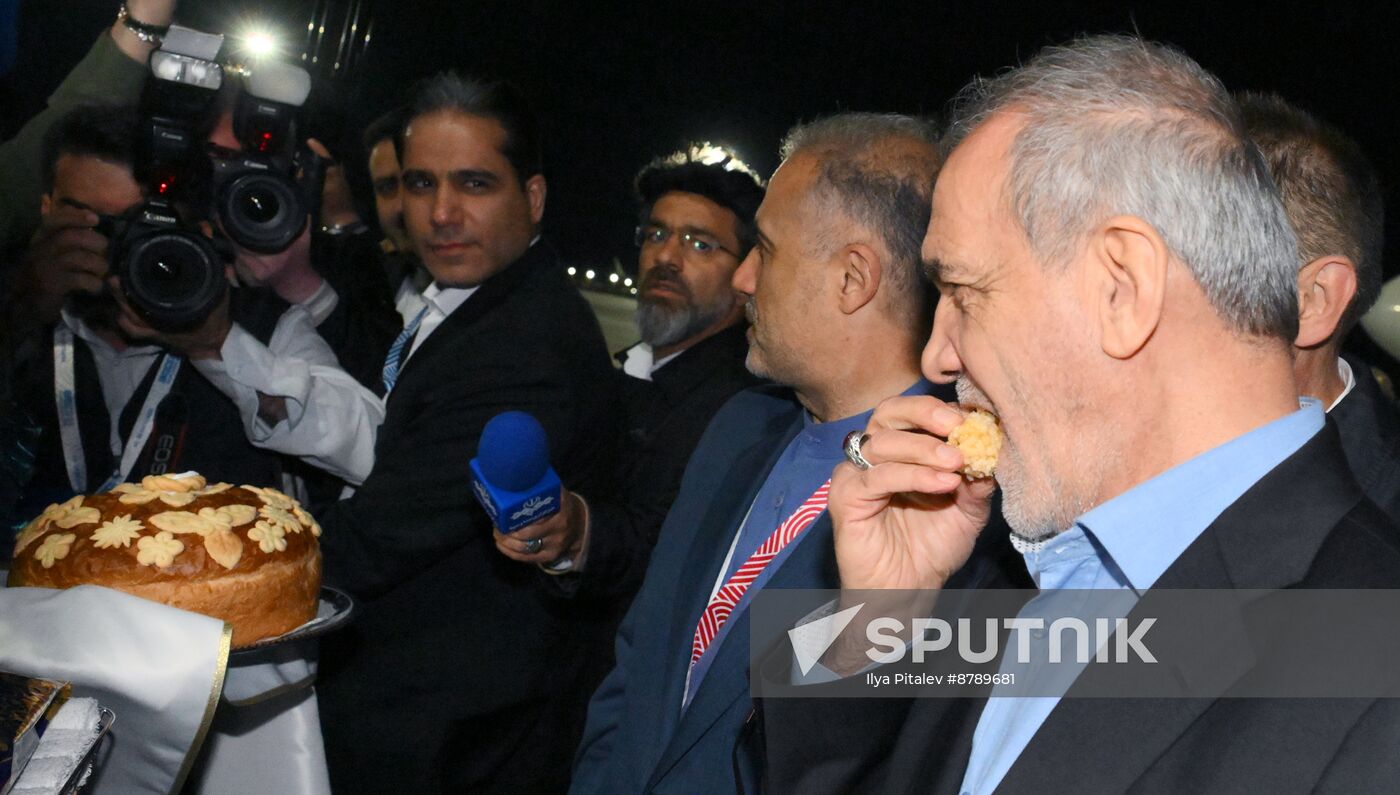 16th BRICS Summit. President of Iran Masoud Pezeshkian arrives in Kazan