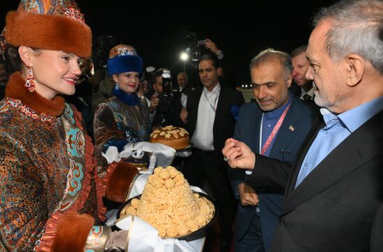 16th BRICS Summit. President of Iran Masoud Pezeshkian arrives in Kazan