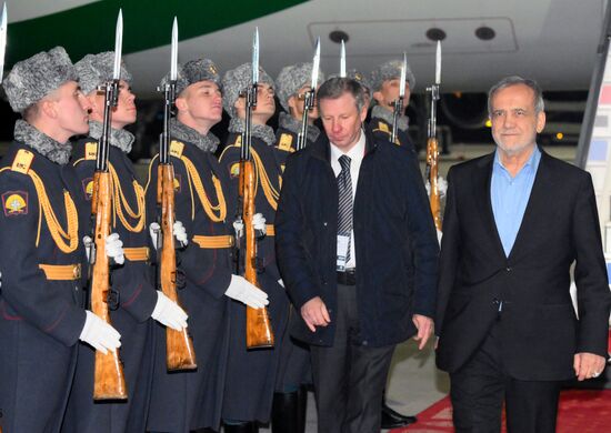 16th BRICS Summit. President of Iran Masoud Pezeshkian arrives in Kazan