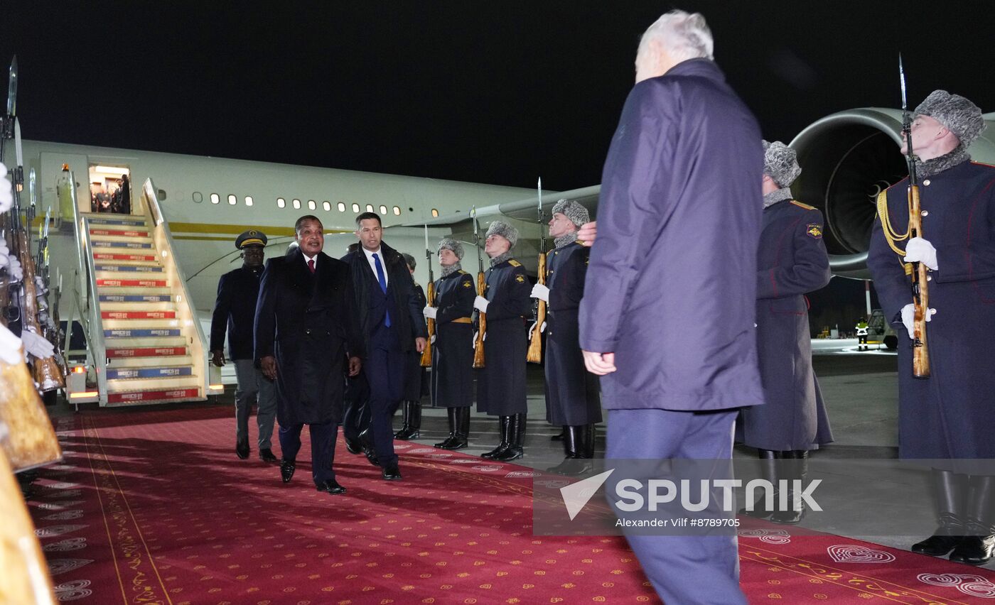 16th BRICS Summit. President of the Republic of the Congo Denis Sassou Nguesso arrives in Kazan