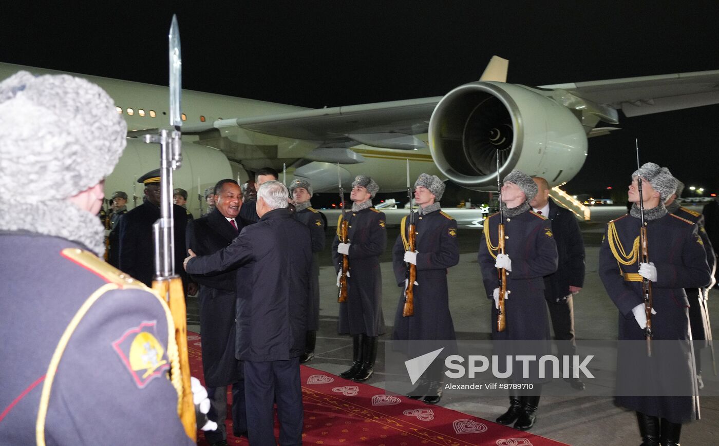 16th BRICS Summit. President of the Republic of the Congo Denis Sassou Nguesso arrives in Kazan