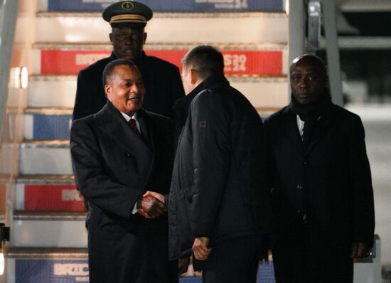 16th BRICS Summit. President of the Republic of the Congo Denis Sassou Nguesso arrives in Kazan