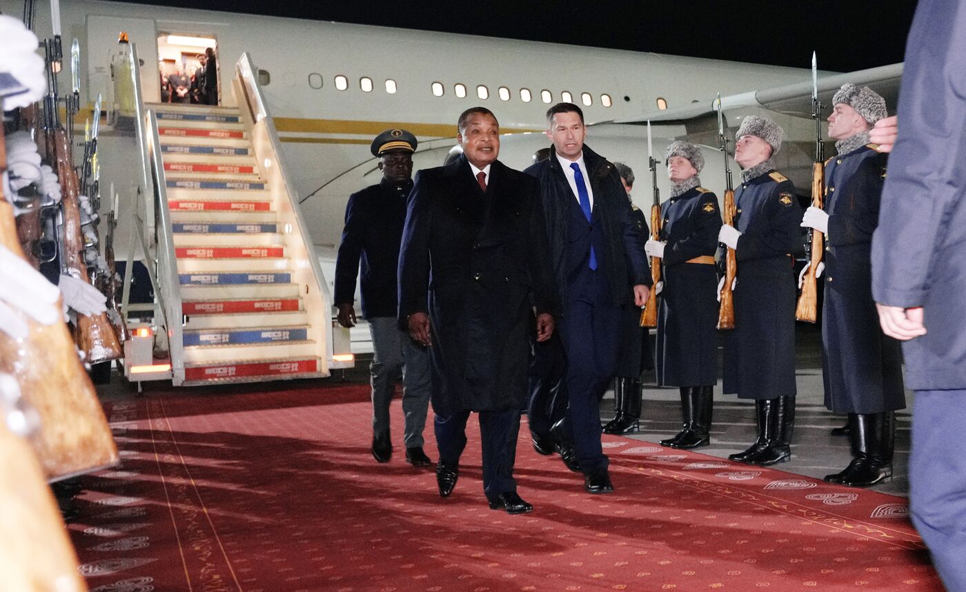 16th BRICS Summit. President of the Republic of the Congo Denis Sassou Nguesso arrives in Kazan