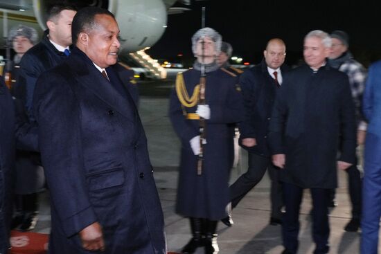 16th BRICS Summit. President of the Republic of the Congo Denis Sassou Nguesso arrives in Kazan