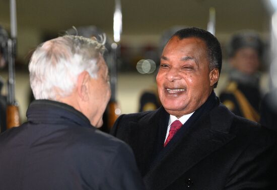 16th BRICS Summit. President of the Republic of the Congo Denis Sassou Nguesso arrives in Kazan