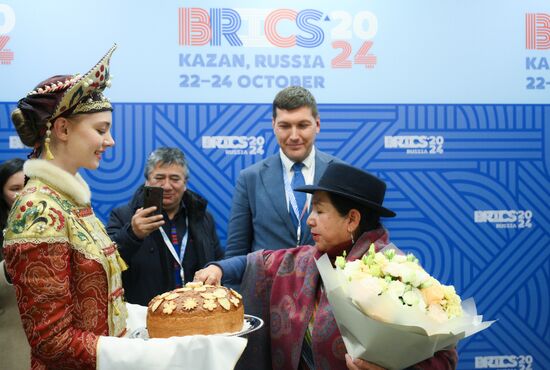 16th BRICS Summit. Foreign Minister of Bolivia Celinda Sosa Lunda arrives in Kazan