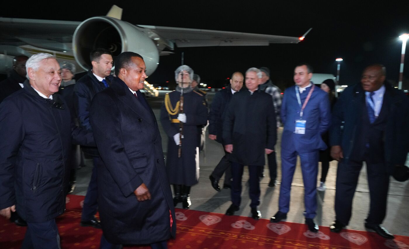 16th BRICS Summit. President of the Republic of the Congo Denis Sassou Nguesso arrives in Kazan