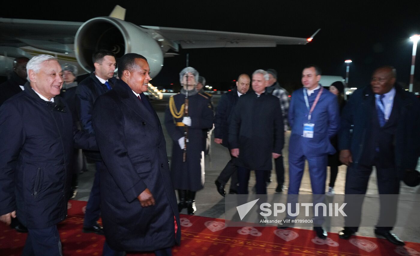 16th BRICS Summit. President of the Republic of the Congo Denis Sassou Nguesso arrives in Kazan